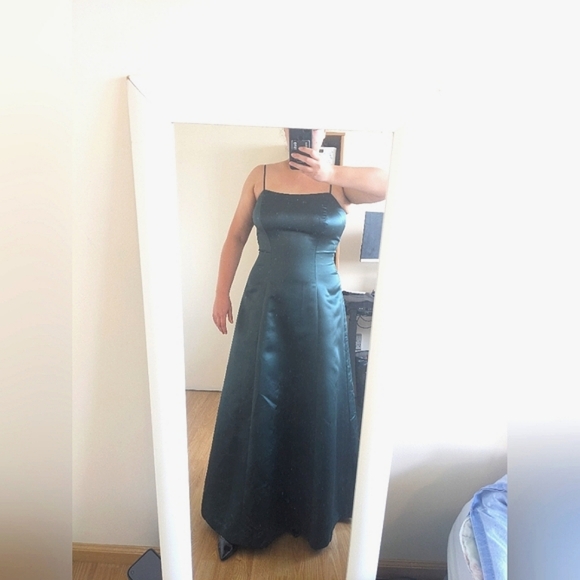 Studio NO Dresses & Skirts - Forest Green Satin Dress